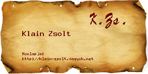 Klain Zsolt névjegykártya